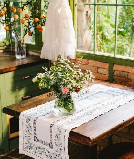 Blue Mimosa - Table Runner